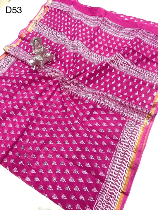 Chanderi Cotton Handloom Sarees  uploaded by L & S GOODS CO on 4/7/2023