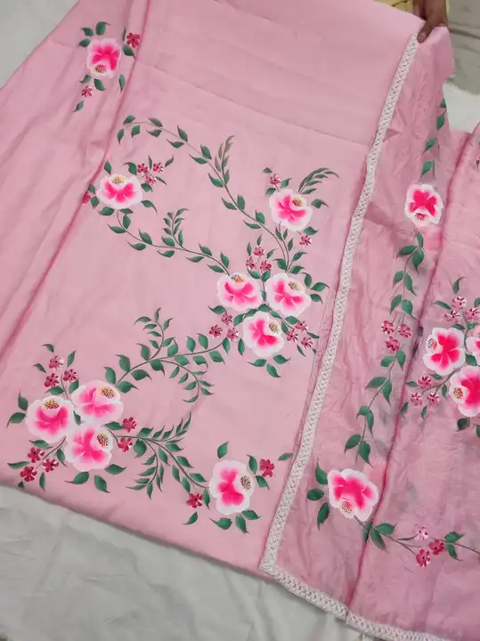 Masleen cotton suit with masleen dupata uploaded by Manish sales on 4/7/2023