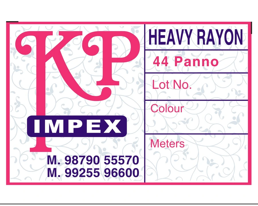 Heavy Reyon44panna  uploaded by Kp impex on 4/7/2023