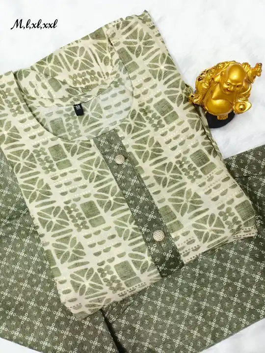 Primium Rayon Naira Cut Straight kurti pant set uploaded by Fatema Fashion on 4/7/2023