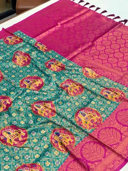 NEW ADORABLE COLLECTION IN SAREES
Vstr
Pattern : *Patola*
Purity : *Pure Soft Silk*
Saree Color : *A uploaded by Divya Fashion on 4/7/2023
