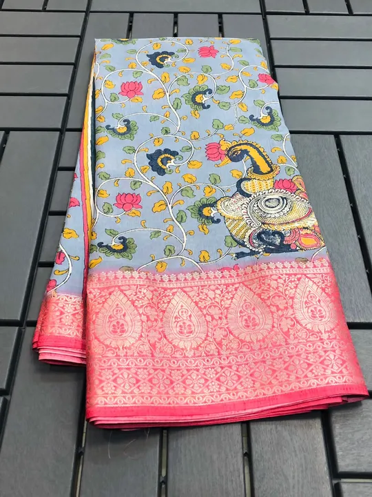 New arrival 
Cvk
Fabric details  - Soft dola silk saree with heavy jequrd Border 
Beautiful kalmakar uploaded by Divya Fashion on 4/7/2023