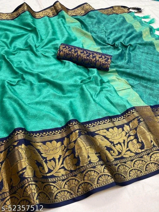 Beautyfull cotton silk saree with saperate jequard blouse uploaded by Surat fashion on 4/7/2023