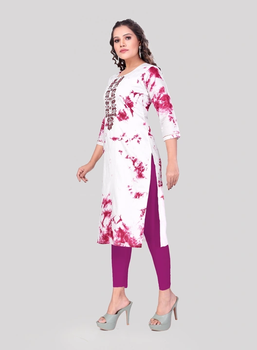 Tie n dye Embroided Kurti uploaded by Blueberry Garments on 4/7/2023