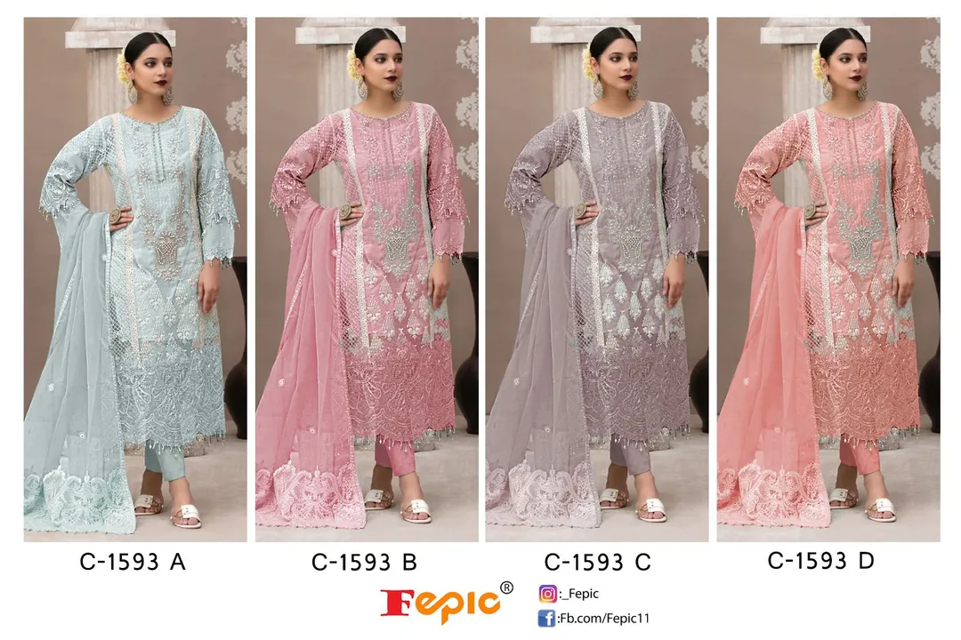 _*BRAND NAME*_:- FEPIC
_*CATALOUGE NAME*_:- ROSEMEEN

_*D NO*_:- C 1293 ( 4 pc set )

_*Top*_:-   uploaded by Tahir fashion on 4/7/2023