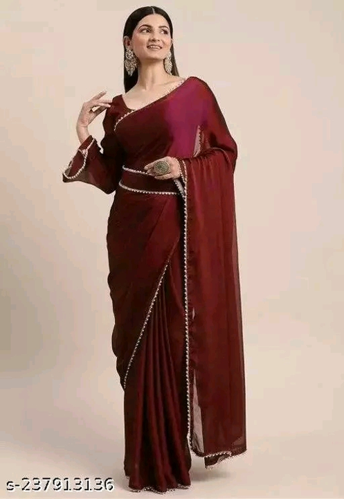 Party wear saree uploaded by business on 4/7/2023
