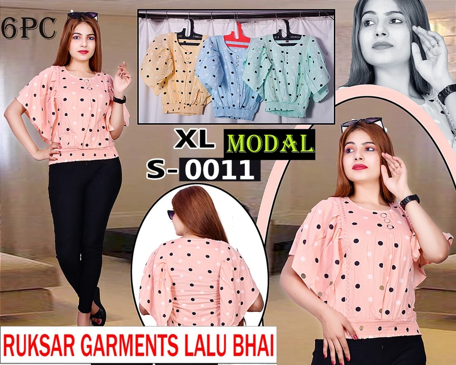 Ladies Tops, Girls Top, fabric:- Modal, Address:- gali No. 18, kailash Nagar, Gandhi Nagar  uploaded by Rehan Garments on 4/7/2023