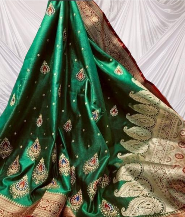 Satin embroidery saree uploaded by Montauk Fabians on 4/7/2023