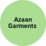 Business logo of Azaan garments