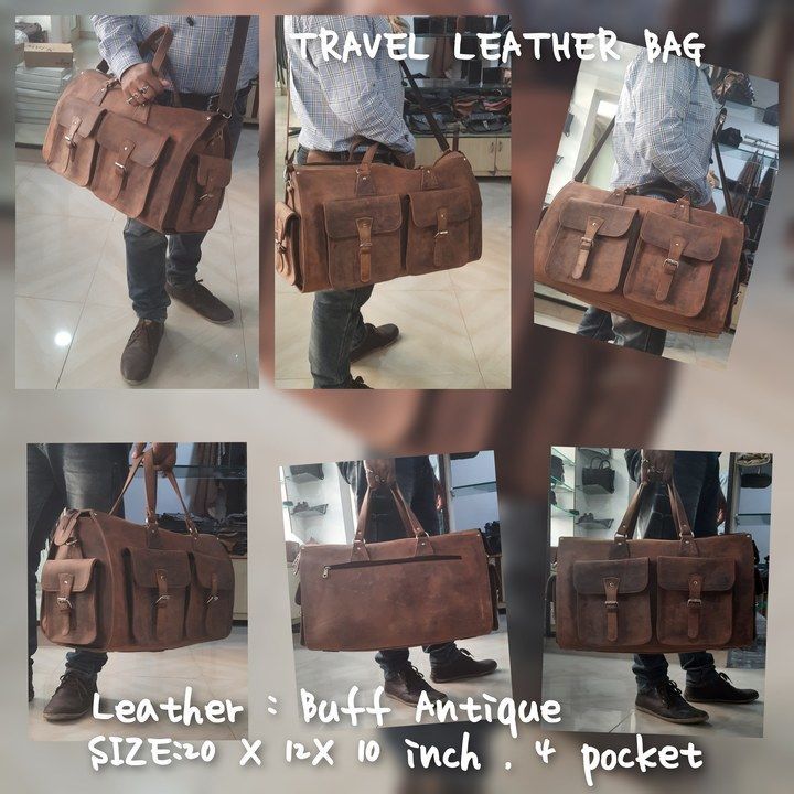 Genuine leather travel bag uploaded by Prathamtrends on 3/3/2021