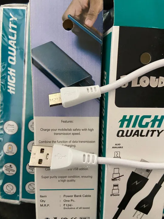 BLOUD POWER BANK CABLE TYPE-C uploaded by Sachin Mobile Accessories Wholesale  on 4/7/2023