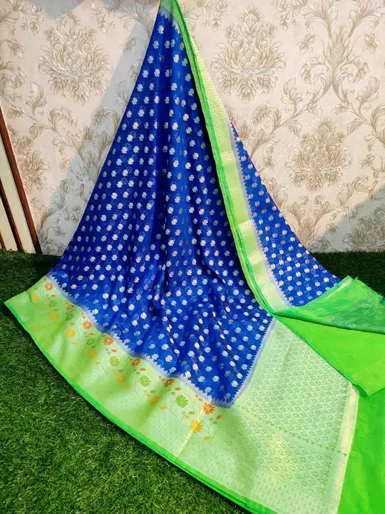 Banarasi semi gerogette soft silk saree  uploaded by THE MAZAHIR SAREES PVT. LTD. on 4/7/2023