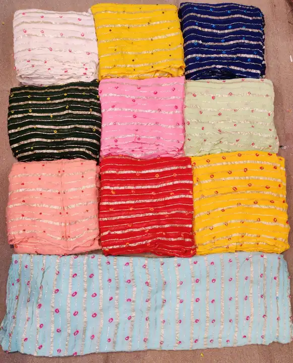 🕉️🕉️🕉️🔱🔱🔱🕉️🕉️🕉️

     New launching
       
Zari chana bandhej 

👉 pure jhorjt fabric   uploaded by Gotapatti manufacturer on 4/7/2023