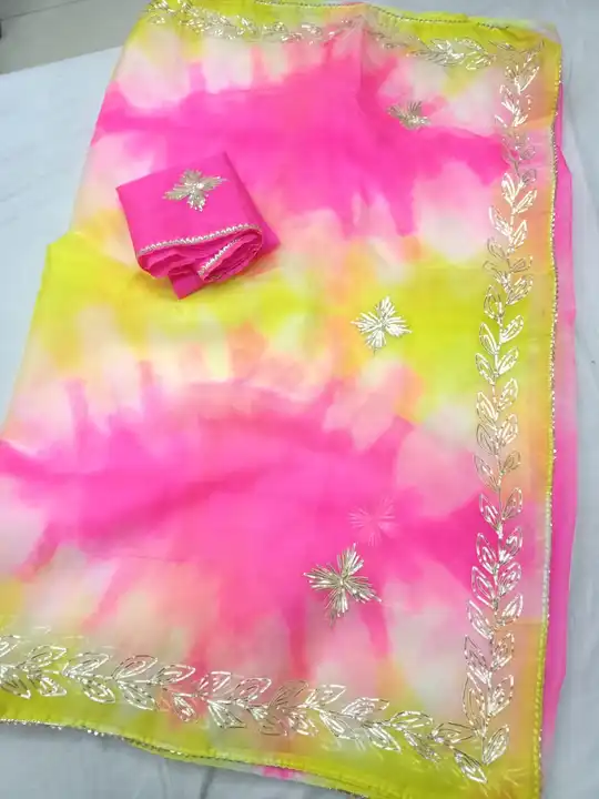 🥳Pure Organza......🥻

💃🏻 Summer Special Cool 😎Fancy Sibori Colour  Matching Chart 😍

🥳 Specia uploaded by Gotapatti manufacturer on 4/7/2023