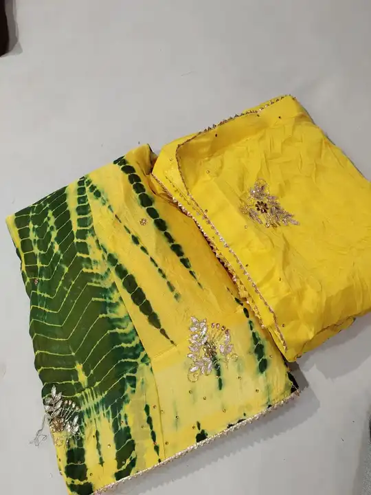*Beautiful Lahenghas*

For This Wedding Season

Designer product

Pure chinon silk langha & chinon  uploaded by Gotapatti manufacturer on 4/7/2023