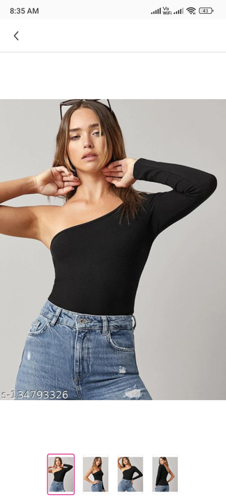 One shoulder crop top  uploaded by business on 4/8/2023