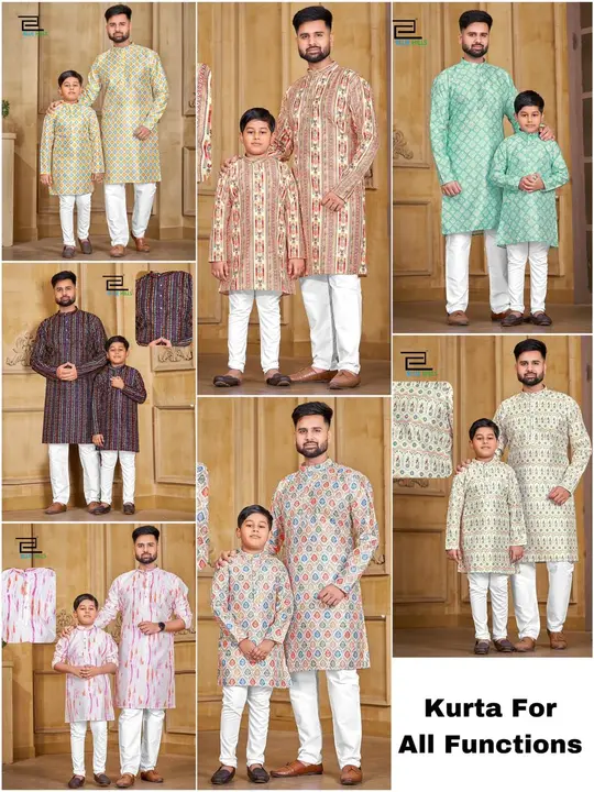 Man and kids kurta set uploaded by Fashion reloader on 4/8/2023