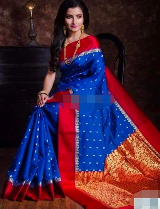 Silk saree with blouse pieces  uploaded by Sujata saree cantre on 4/8/2023
