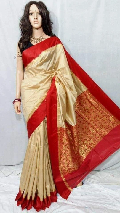 Silk saree with blouse pieces  uploaded by Sujata saree cantre on 4/8/2023