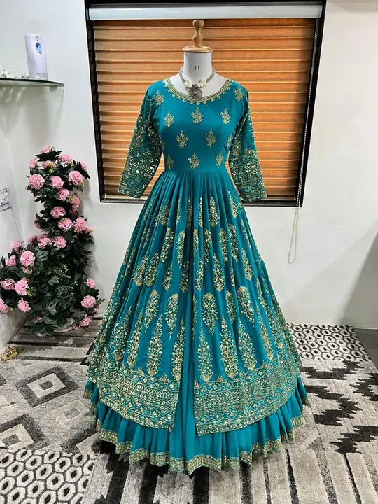 Post image *New Colour*

*🧵Fabric Detail🧵*

*Top Fabric * :Faux Georgette With *Heavy Embroidery 5 mm Sequence Work* With Embroidery Sleeve 
*Top Flair*     :2.5 Meter 
*Top Inner *   : Micro Cotton 
*Top Length *    :52-53 Inches
*Top Size*.      : 42 xl free size *(fullstitched )*

*Lehenga fabric* :Faux Georgette With * 5 mm Embroidery Sequence Lace Border *(semistitched)*
*Lehenga Inner*  : Micro Cotton
*Lehenga Flair*   :3 Meter

*Dupatta Fabric * : Soft Butterfly Net With Embroidery Sequence Work And Embroidery Sequence Lace Border
*Dupatta Length *: 2.10 Meter

⚖️ *Weight* : 1.2 kg

*👉Rate:-1900*
Free shipping