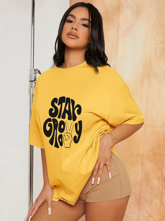 Women's printed oversize t shirt cotton 180gsm uploaded by business on 4/8/2023