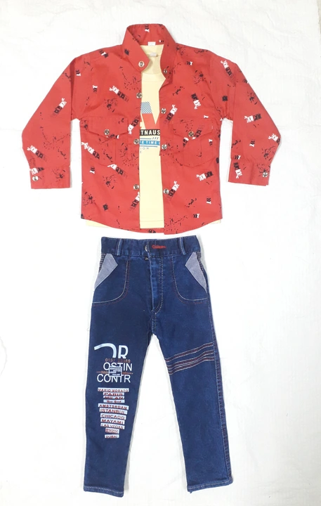 Kid 3 piece set uploaded by Abjal dresses on 4/8/2023