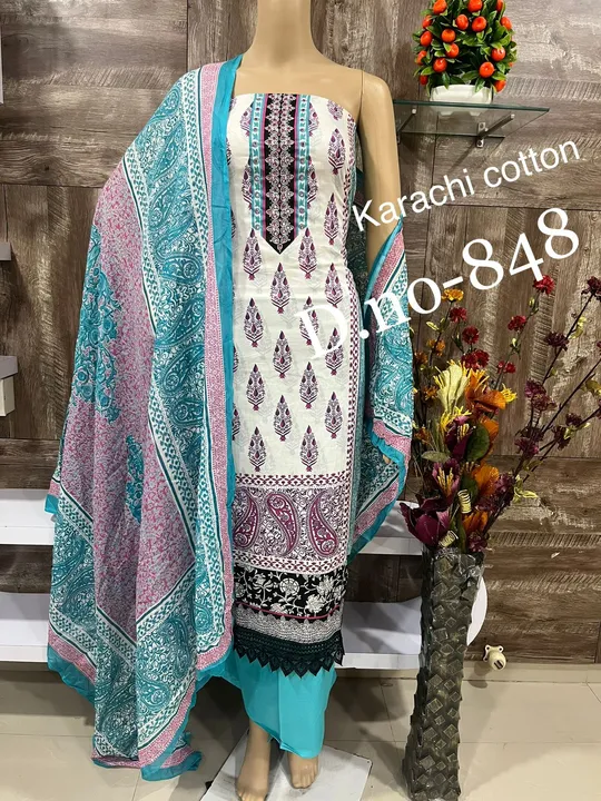 Karachi cotton  uploaded by Janvi creation  on 4/8/2023