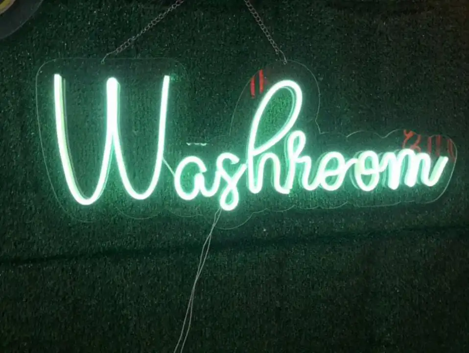 Washroom neon sign 24*12(neon) uploaded by Signex print media on 4/8/2023