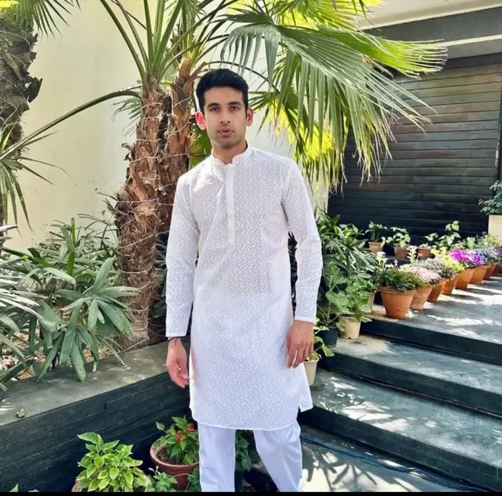 Gents chikankari kurta 

With sequence work
Size 38
40
42
44
46

Price 800+$ uploaded by Aanvi fab on 5/30/2024