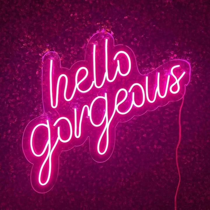 Hello gorgeous neon sign 36*24(inches) uploaded by Signex print media on 4/8/2023