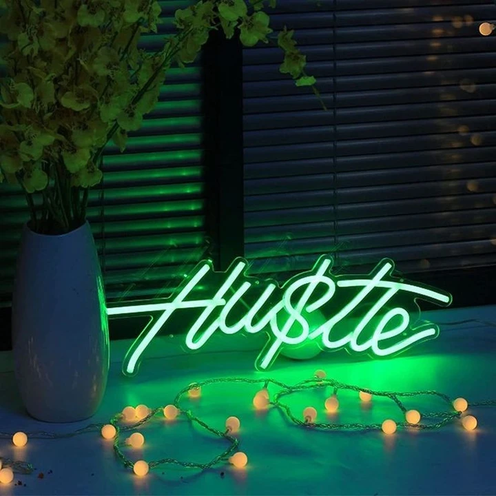 Hustle Neon Sign 30*20(inches) uploaded by Signex print media on 4/8/2023