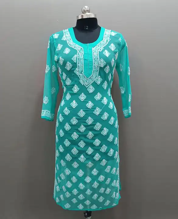 Kurti 
Fabric- georgette 
Size 38 to 42
Length- 44
Boti jaal work uploaded by DF Chicken Factory on 4/8/2023