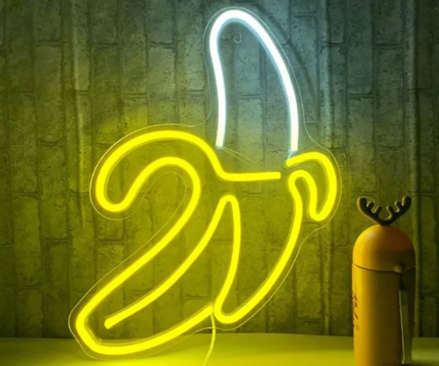 Banana neon sign 48*18 (inches) uploaded by Signex print media on 4/8/2023