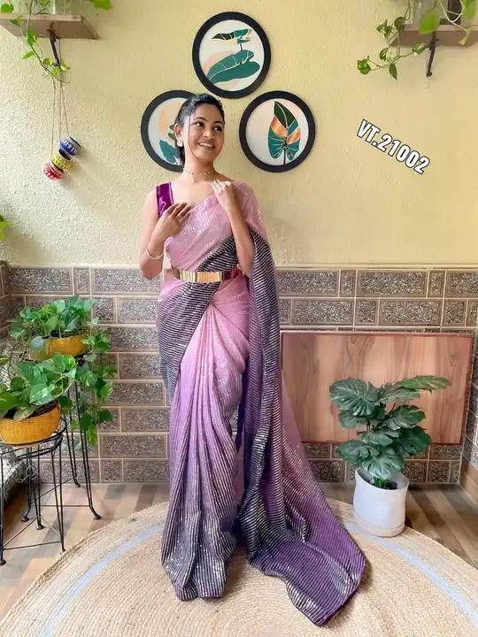 *Presenting You Most Beautiful 1 Min Seqwance Saree Collection With Our Own Real  Modeling Shoot😍😍 uploaded by Vishal trendz 1011 avadh textile market on 4/8/2023