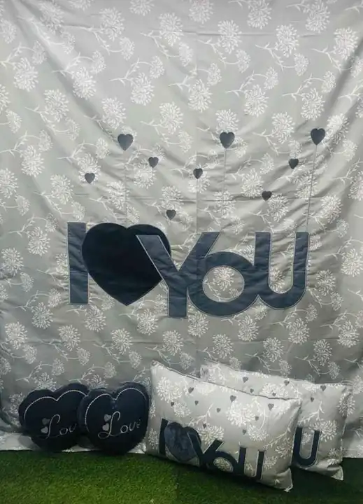 Love printed glace cotton bedsheet  uploaded by LOVE KUSH ENTERPRISES on 4/8/2023