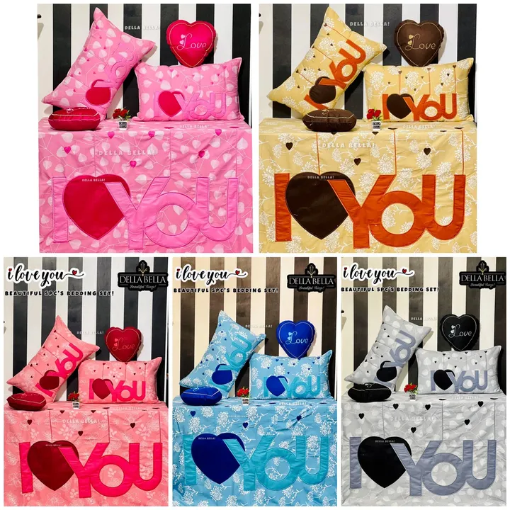 I love you printed glace cotton bedsheets  uploaded by LOVE KUSH ENTERPRISES on 4/8/2023