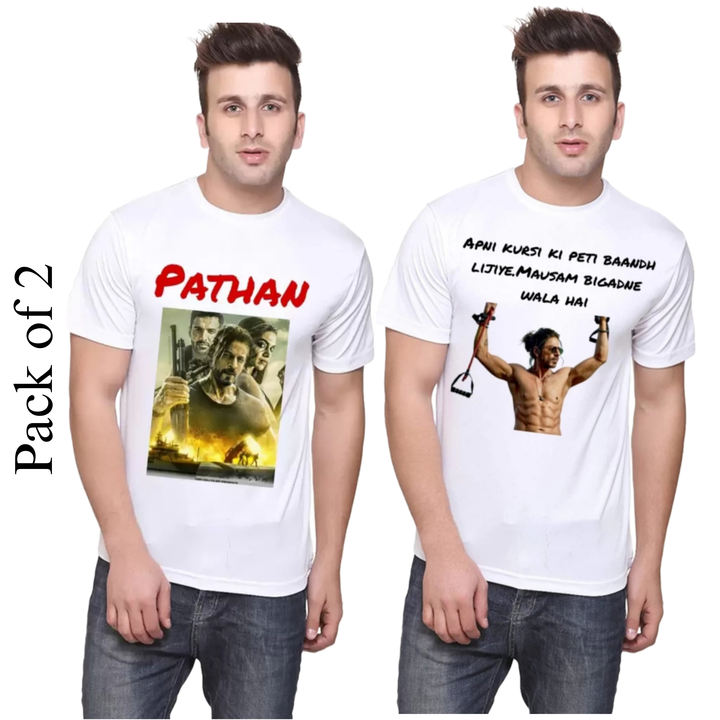 Pathan printed tshirt 2 pis uploaded by S.N Enterprise on 4/8/2023