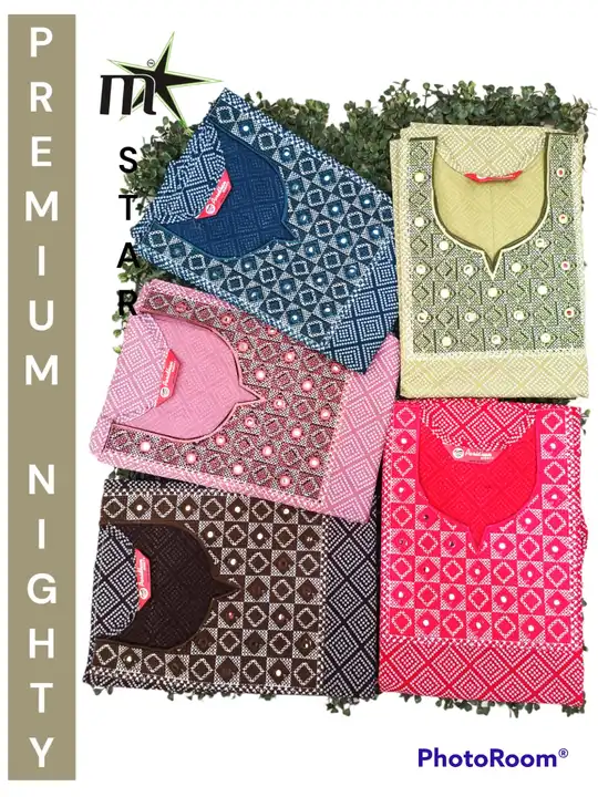 Pure cotton nighties Available with wholesale prices whatsap me for more details uploaded by London fashion designer studio on 4/8/2023