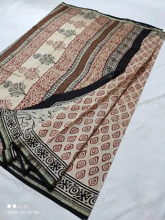 CHANDERI SILK handblock Bagru print saree  uploaded by WEAVER'S ORIGIN silk and Sarees on 4/8/2023