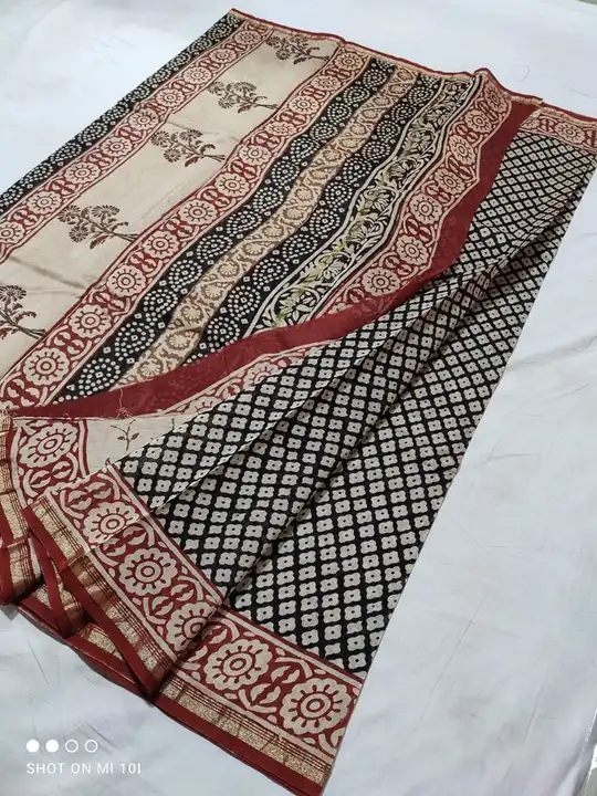 CHANDERI SILK handblock Bagru print saree  uploaded by WEAVER'S ORIGIN silk and Sarees on 4/8/2023