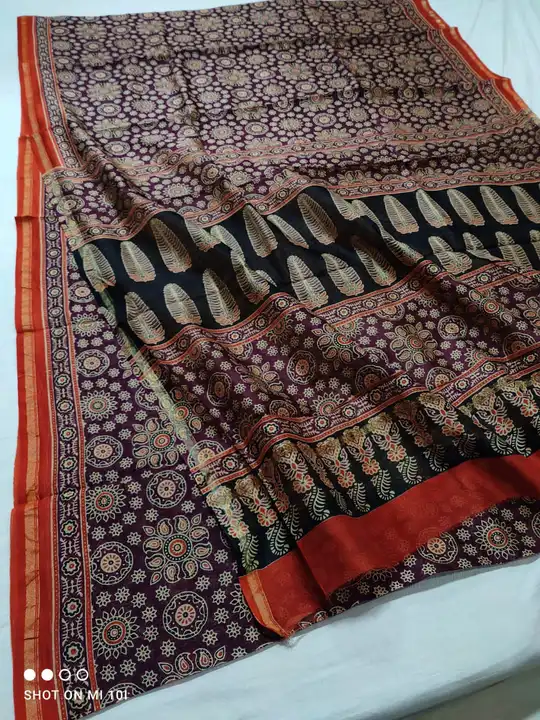 CHANDERI SILK AJRAK print saree  uploaded by WEAVER'S ORIGIN silk and Sarees on 4/8/2023