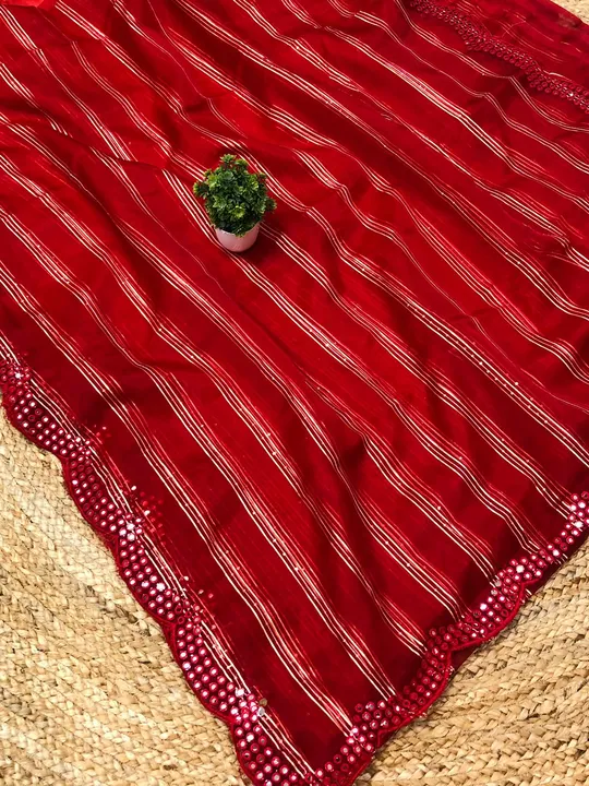 Soft pure organza with weaving zari uploaded by Suyukti fab on 4/8/2023