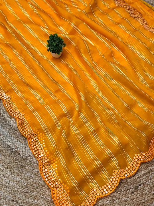 Soft pure organza with weaving zari uploaded by Suyukti fab on 4/8/2023