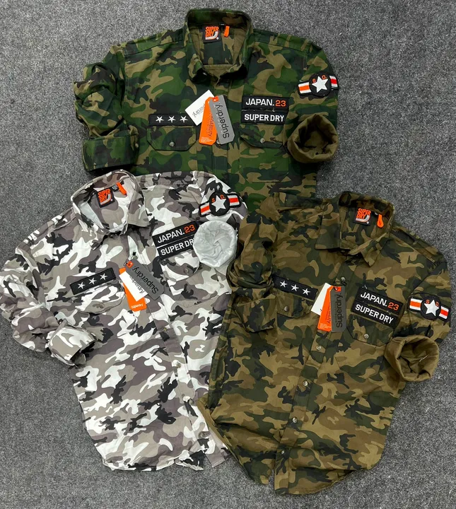 Full Sleeve Army Print Shirts Available In Heavy RFD Fabric  uploaded by Gagan Apparels on 4/8/2023