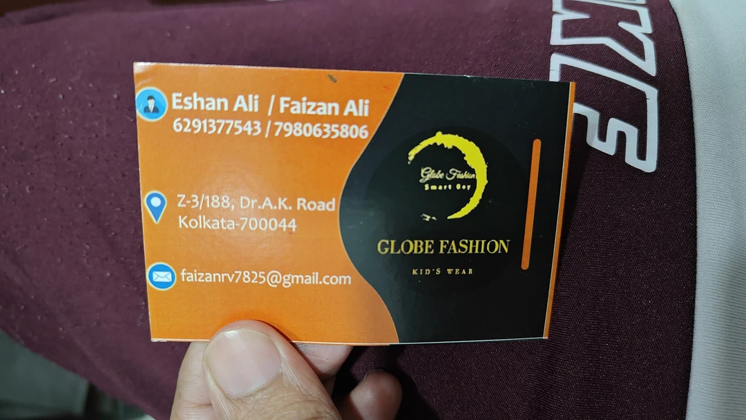 Visiting card store images of GLOBE FASHION