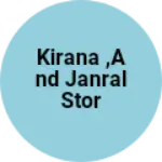 Business logo of Kirana ,and janral stor