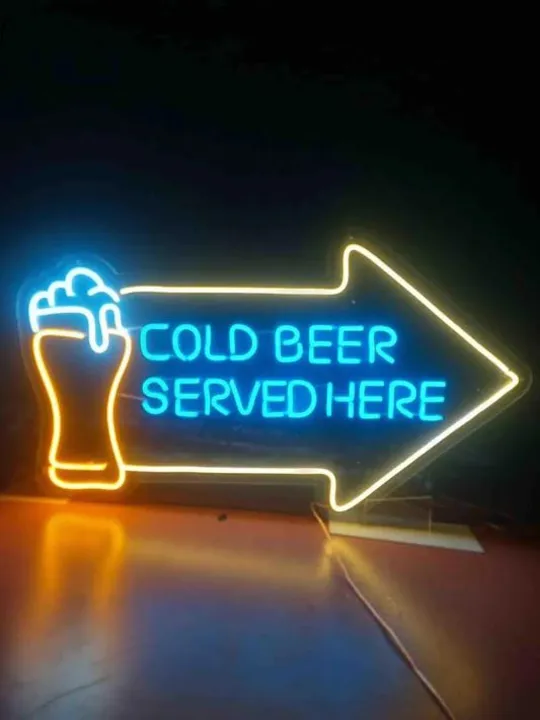 Cold beer neon sign 48*24(inches) uploaded by Signex print media on 4/8/2023