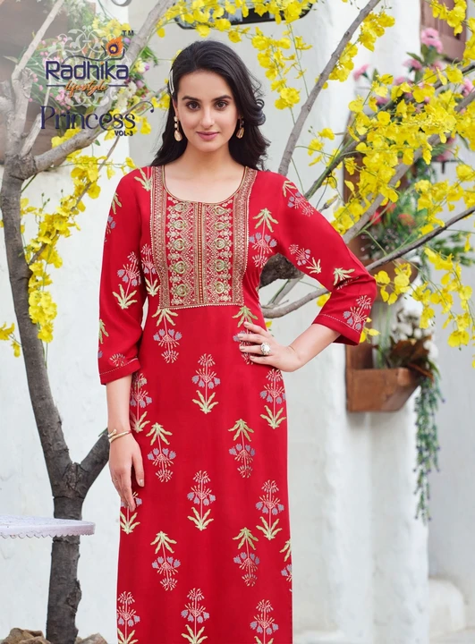 Rayon embroidery kurti uploaded by business on 4/8/2023