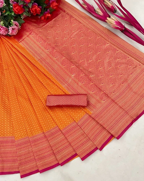 Rich pallu with zari design saree  uploaded by DHANANJAY CREATIONS on 4/8/2023