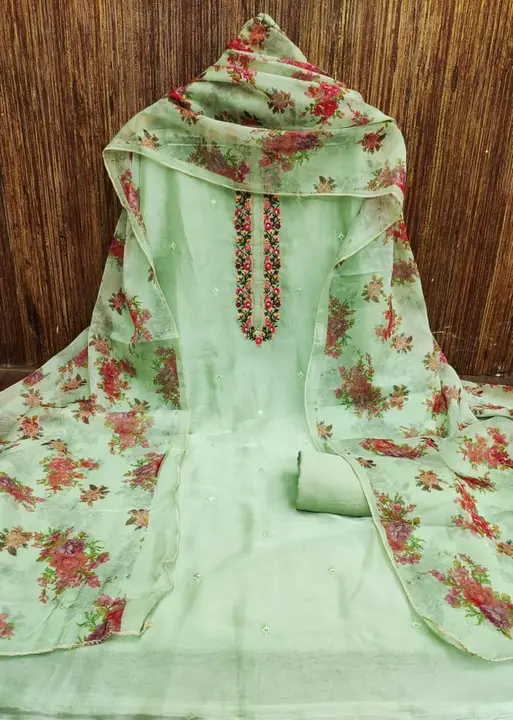 Chikon Salwar suit pis set  uploaded by Sinthia's collection  on 4/8/2023